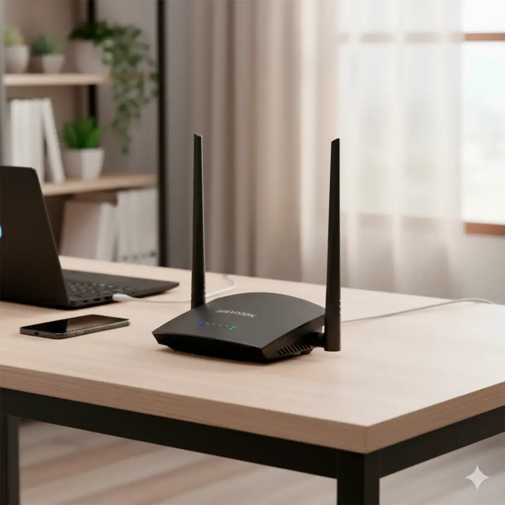 DS-3WR3N    Router Inalámbrico WISP en Banda 2.4 GHz / Hasta 300 Mbps / 4 Puertos 10/100 Mbps / 2 Antenas Omnidireccional de 5 dBi / Interior