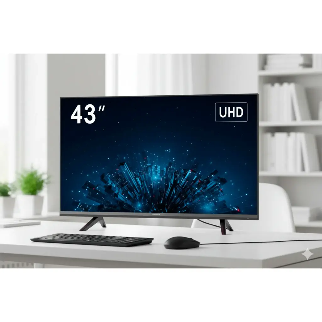 DS-D5043U3-1V0S | Monitor LED 4K de 43" / Ideal para Oficina y Hogar / Uso 24-7 / Entrada HDMI / Compatible con Montaje VESA (200 X 200) / Bocinas Integradas