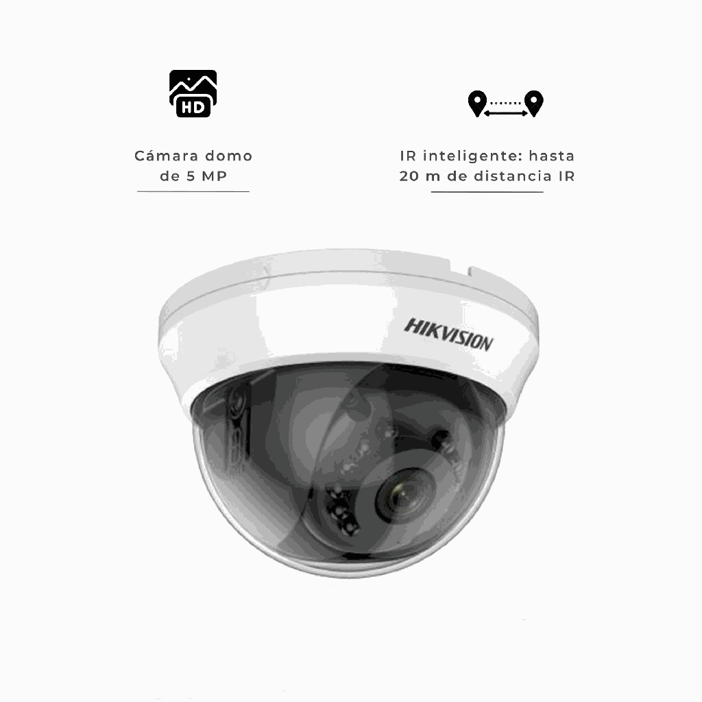 DS-2CE56H0T-IRMMF | CAMARA DOMO 5MP 20M 2.8MM