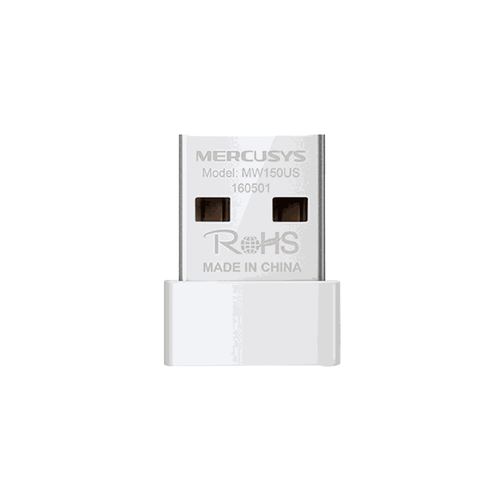 MW150US | ADAPTADOR NANO MERCUSYS USB 2.0 INALAMBRICO DE 150 MBPS