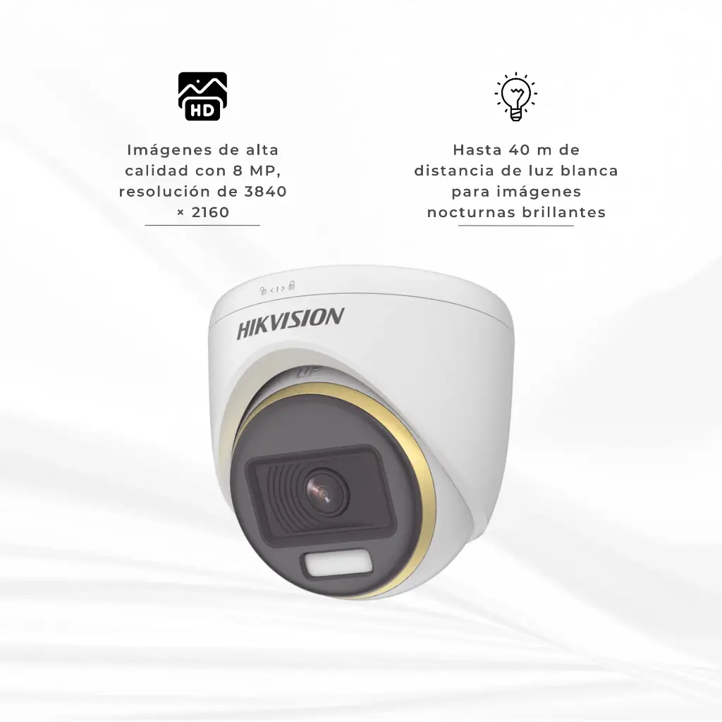 DS-2CE72UF3T-E | CAMARA DOMO TURBO HD LENTE 28MM COLOR VU IP67 40MWDR 130DB
