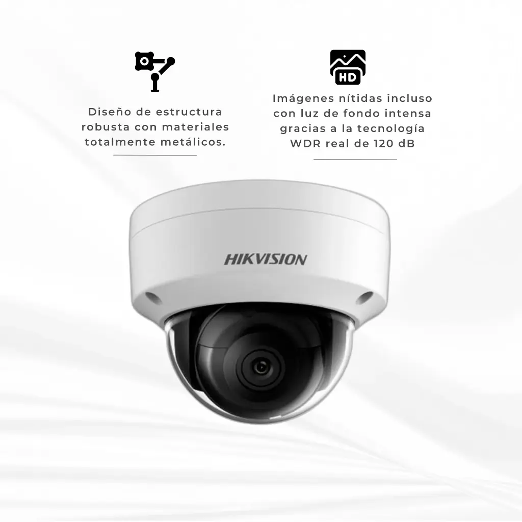 CD2143G0-IS | CAMARA IP 4MP DOMO H265+ DWDR D/NF2.8 IR30m IP67 IK10 SEMIMETAL HIKVISION CON AU