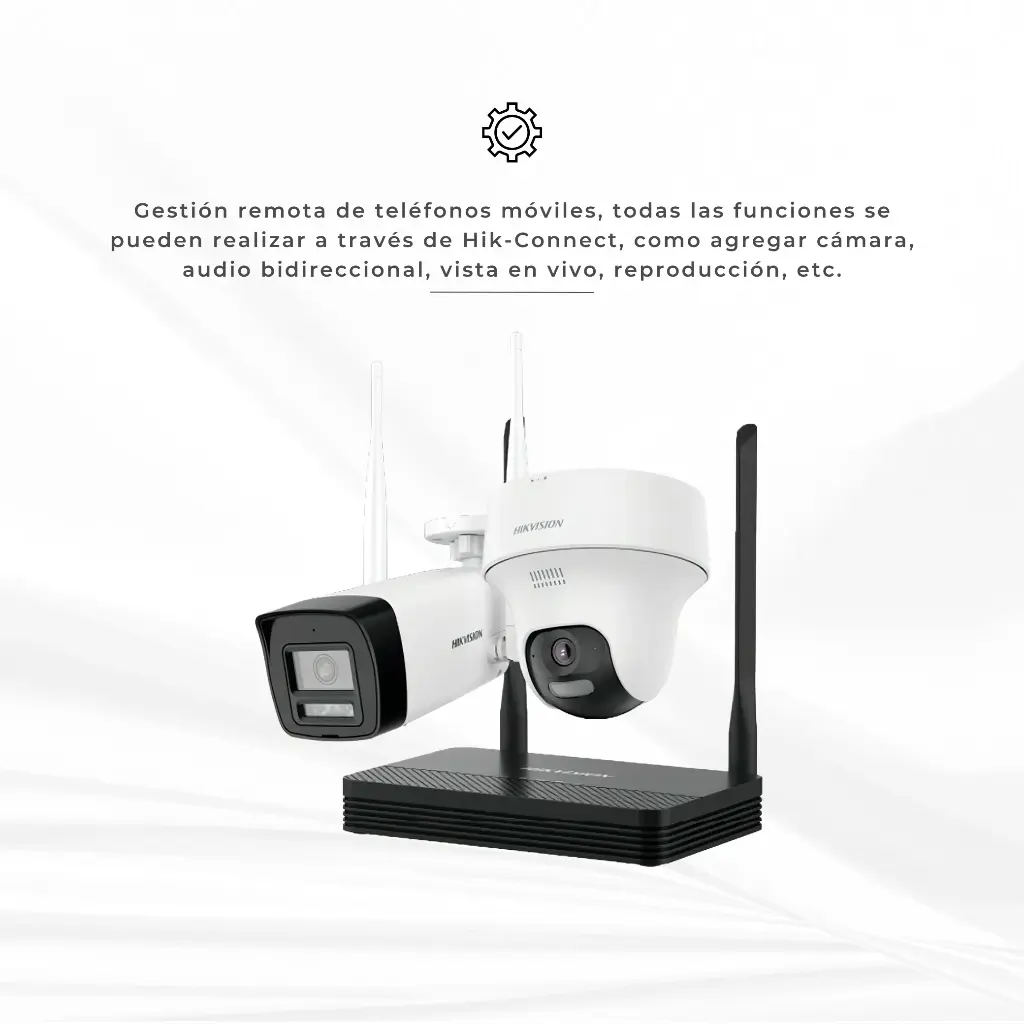 DS-J142I/NKS424W02H | KIT EASY LINK WIFI NVS + 1 CAMARA BALA 4MP + 1 CÁMARA TURRET 4MP