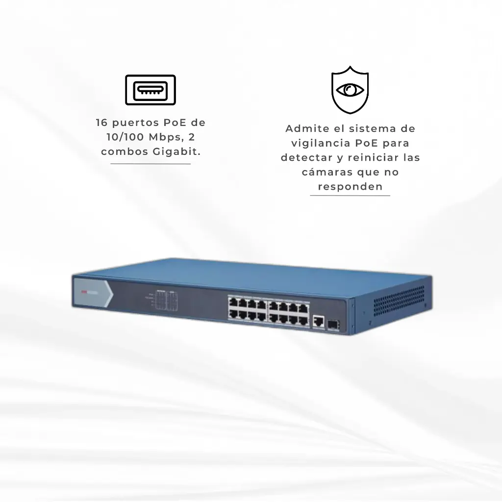 DS-3E1318P-EI/M | SWITCH 18 PORT BASE 100 POE HIKVISION