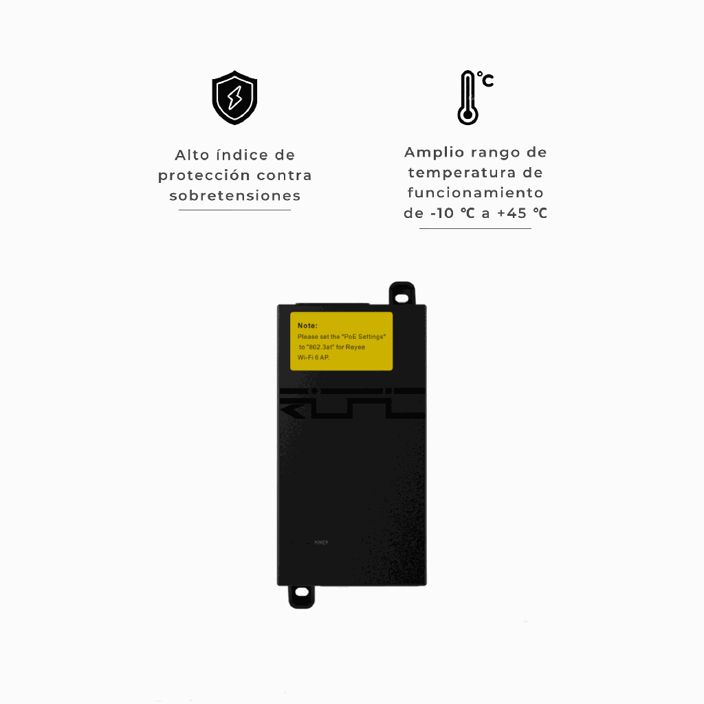 RGPOEAT30 | AT30 ALIMENTADOR POE 8023 GIGABIT312W