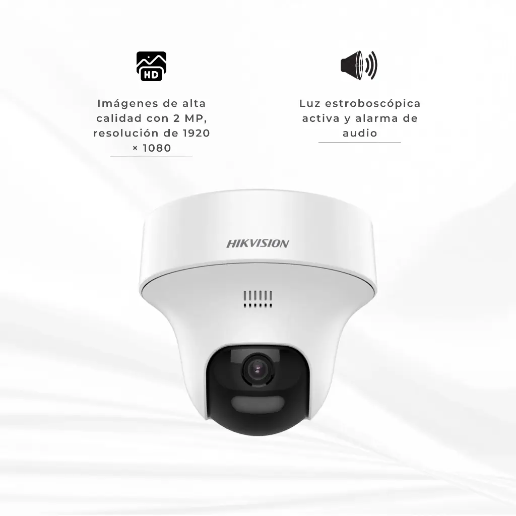 DS-2CE70D0T-PTLXTS | CAMARA FIJA PT 2MP CON AUDIO BIDERECCIONAL Y SIRENA
