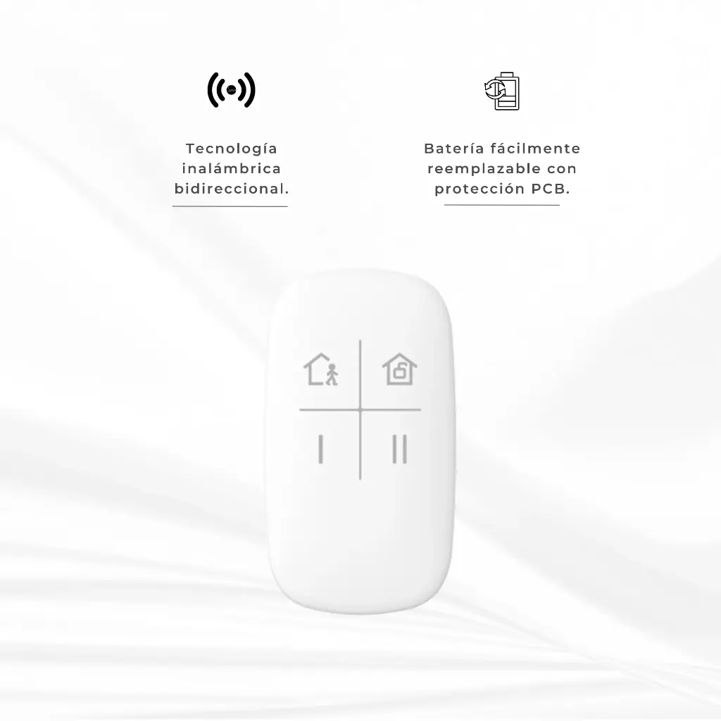 DS-PKF1-WB | CONTROL REMOTO PARA PANEL DE ALARMA DE 64 ZONAS