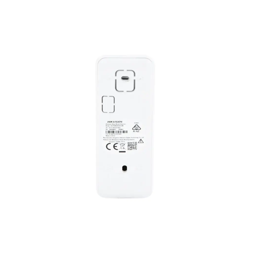 DS-PDBG8-EG2-WB | DETECTOR INALAMBRICO DE RUPTURA DE CRISTAL PARA PANEL DE ALARMA HIKVISION 