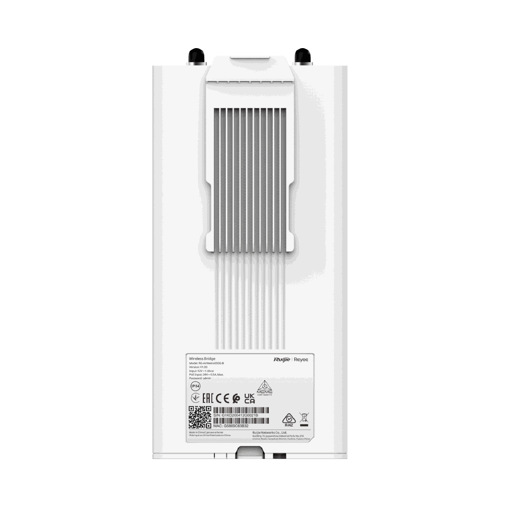 RG-AIRMETRO550G-B |  ESTACION BASE INALAMBRICA 5GHZ CONECTORIZADO PTMP