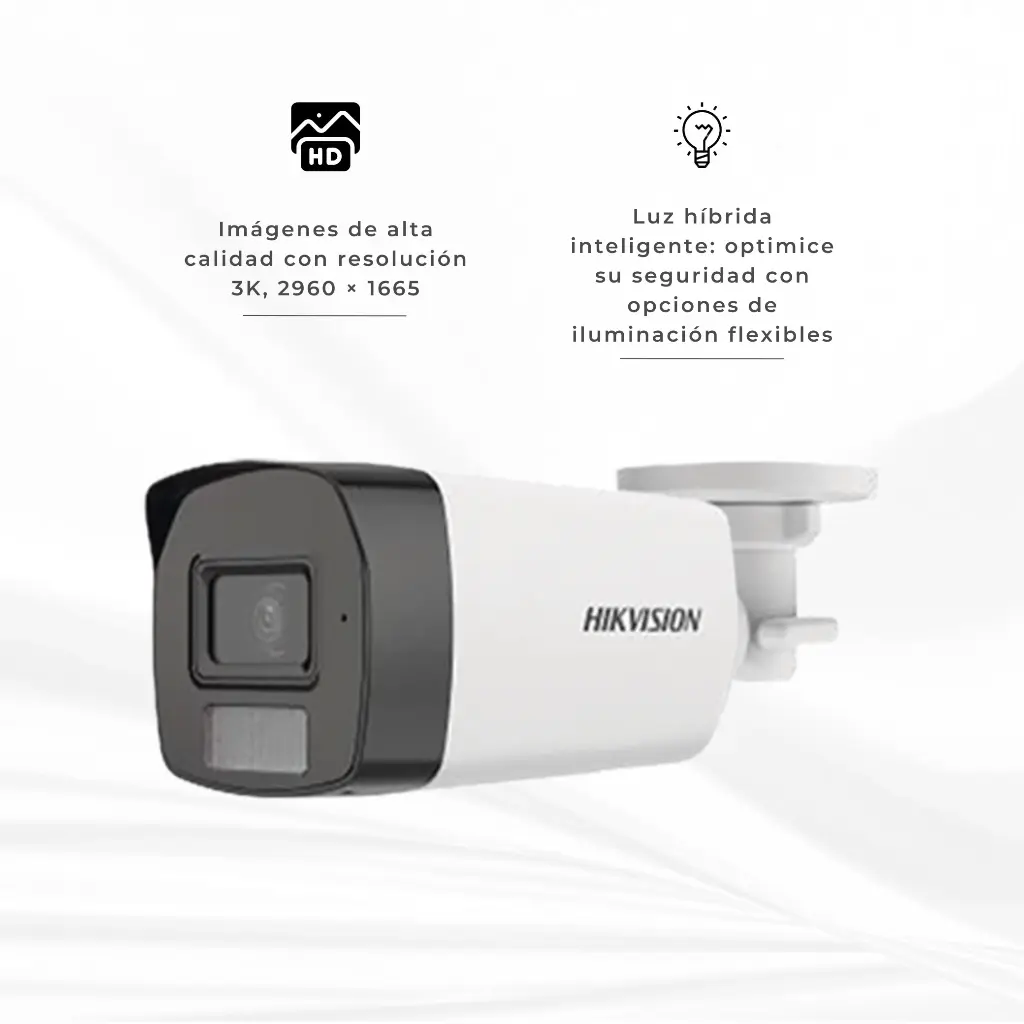 DS-2CE17K0T-LFS | CAMARA BALA 3K HIBRIDA CON AUDIO 40MTS