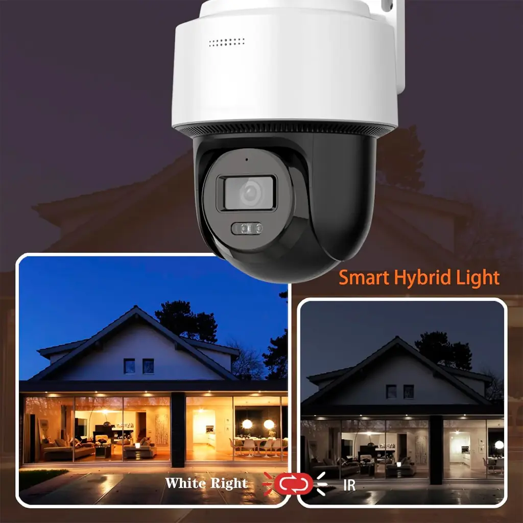 DS-2DE2C400MWG/W | CAMARA IP DOMO PT EXTERIORES DE 4 MP CON LUZ HÍBRIDA INTELIGENTE Y WIFI