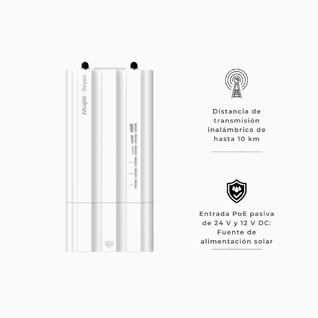 RG-AIRMETRO550G-B |  ESTACION BASE INALAMBRICA 5GHZ CONECTORIZADO PTMP