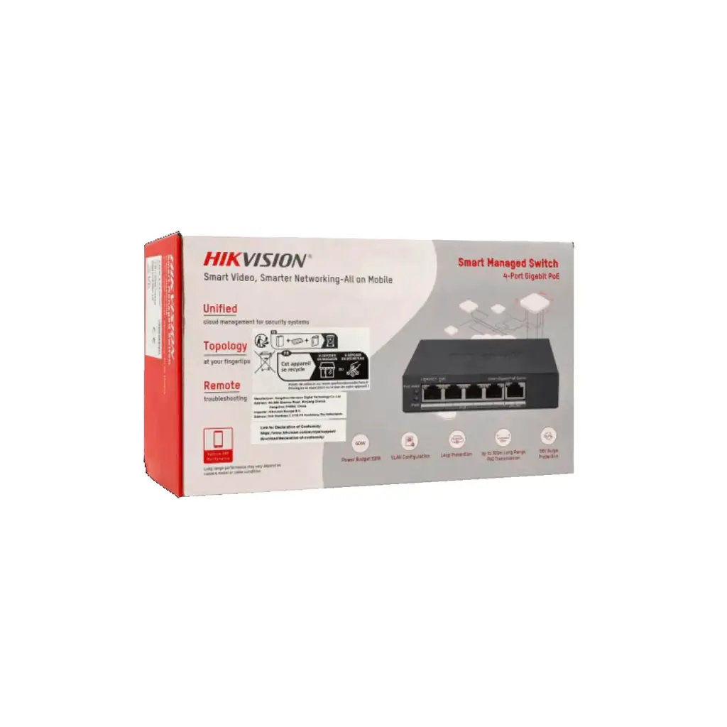 DS-3E1505P-EI/M | SWITCH 5 PUERTOS GIBABIT POE ADMINISTRABLE