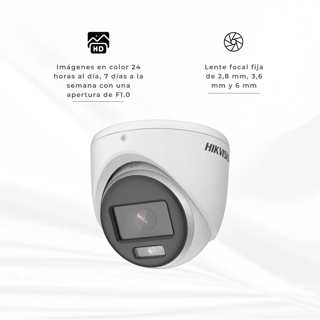 DS-2CE70DF0T-MF | CAMARA DOMO COLORVU TURBOHD 2MP 2.8MM 20 MTS