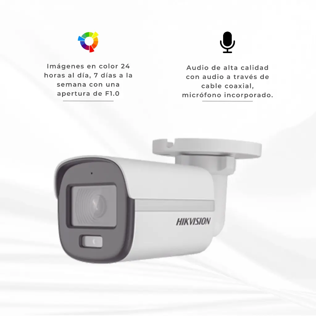 DS-2CE10DF0T-LPFS | CAMARA BALA 1080 HIBRIDA CON AUDIO HIKVISION 