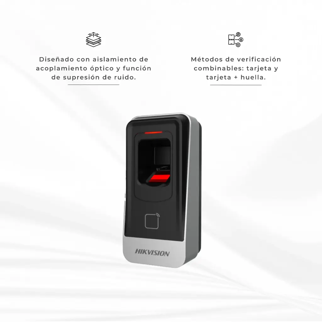 DS-K1201AMF | LECTURA PROXIMIDAD MIFARE Y BIOMETRIA HIKVISION