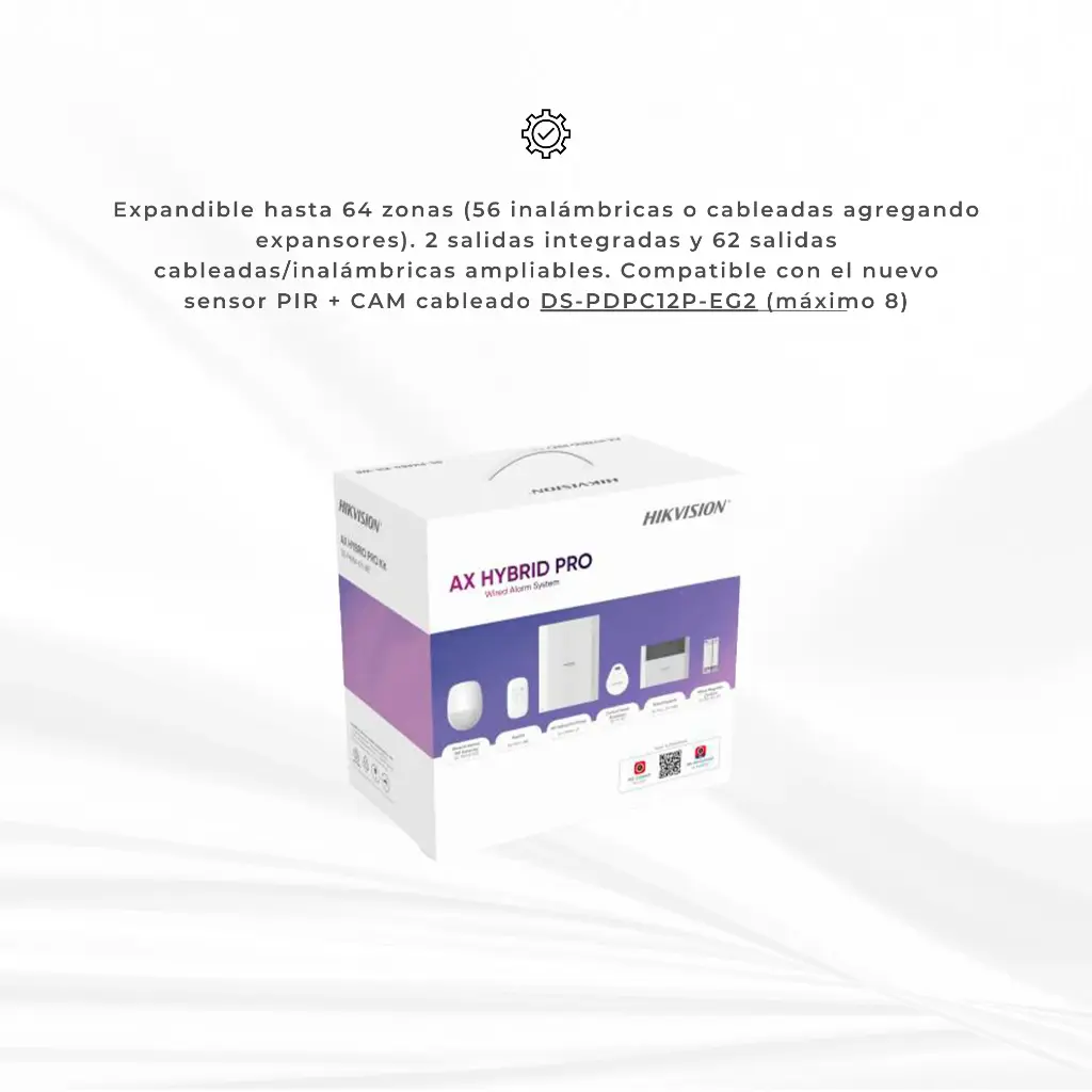 DS-PHA64-KIT-WB | KIT DE ALARMA AX HIBRIDO PRO 64 ZONAS 