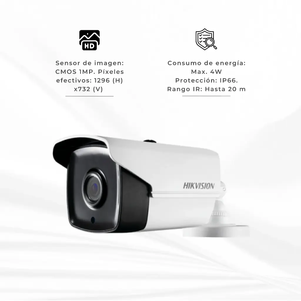 CE16C0TIT1F | CAMARA TURBO 4HD EXIR 720 BALA METALICA 20 METROS 2.8MM/3.6MM