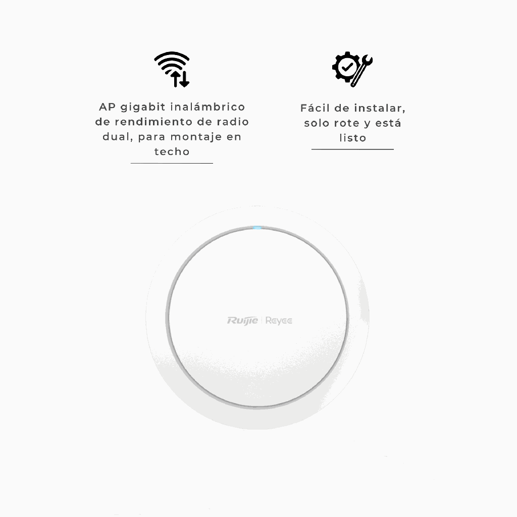 RG-RAP2266 | PUNTO DE ACCESO WI-FI 6 DE TECHO INTERIOR 360°
