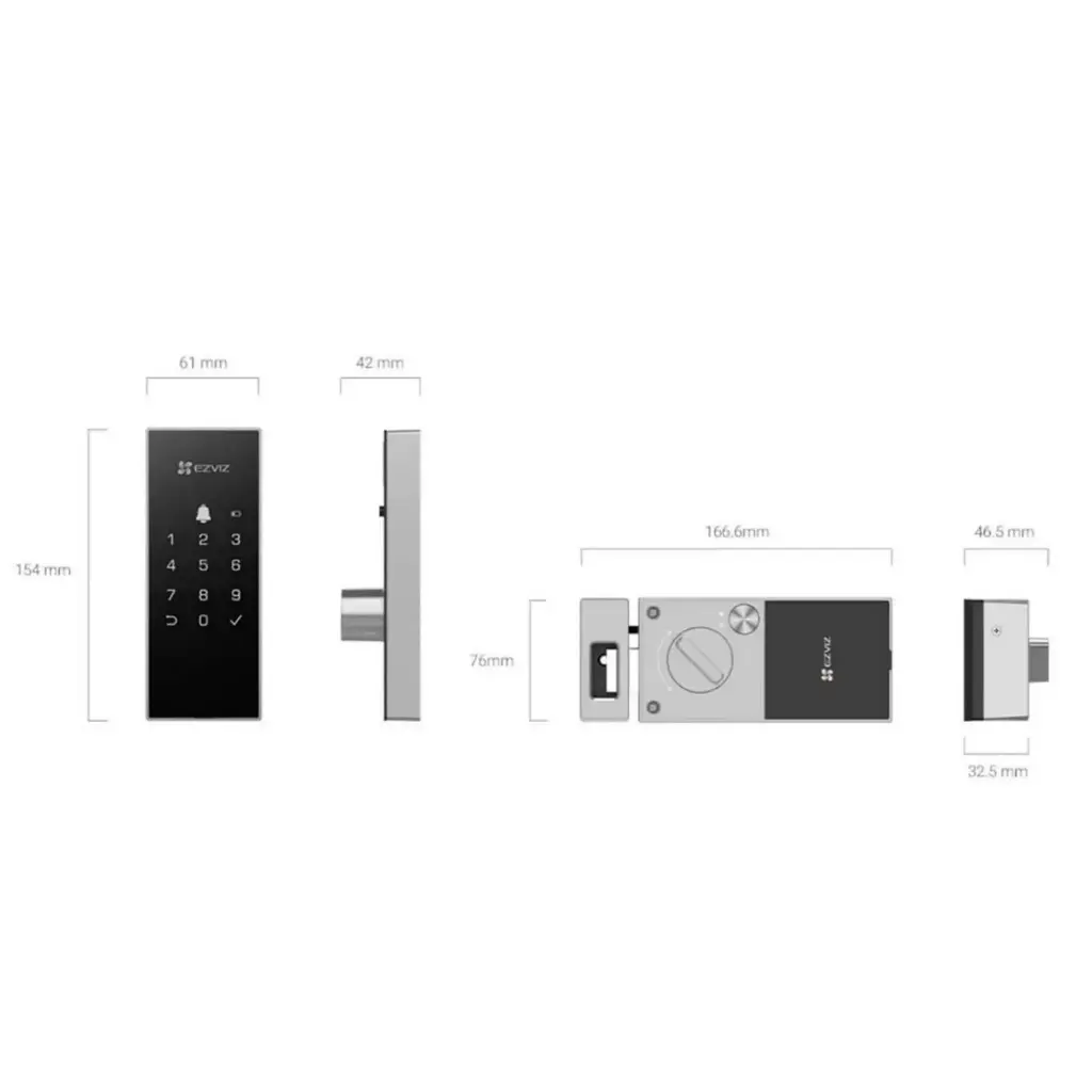 CS-DL03-R100-WP-BK | CERRADURA INTELIGENTE DL03