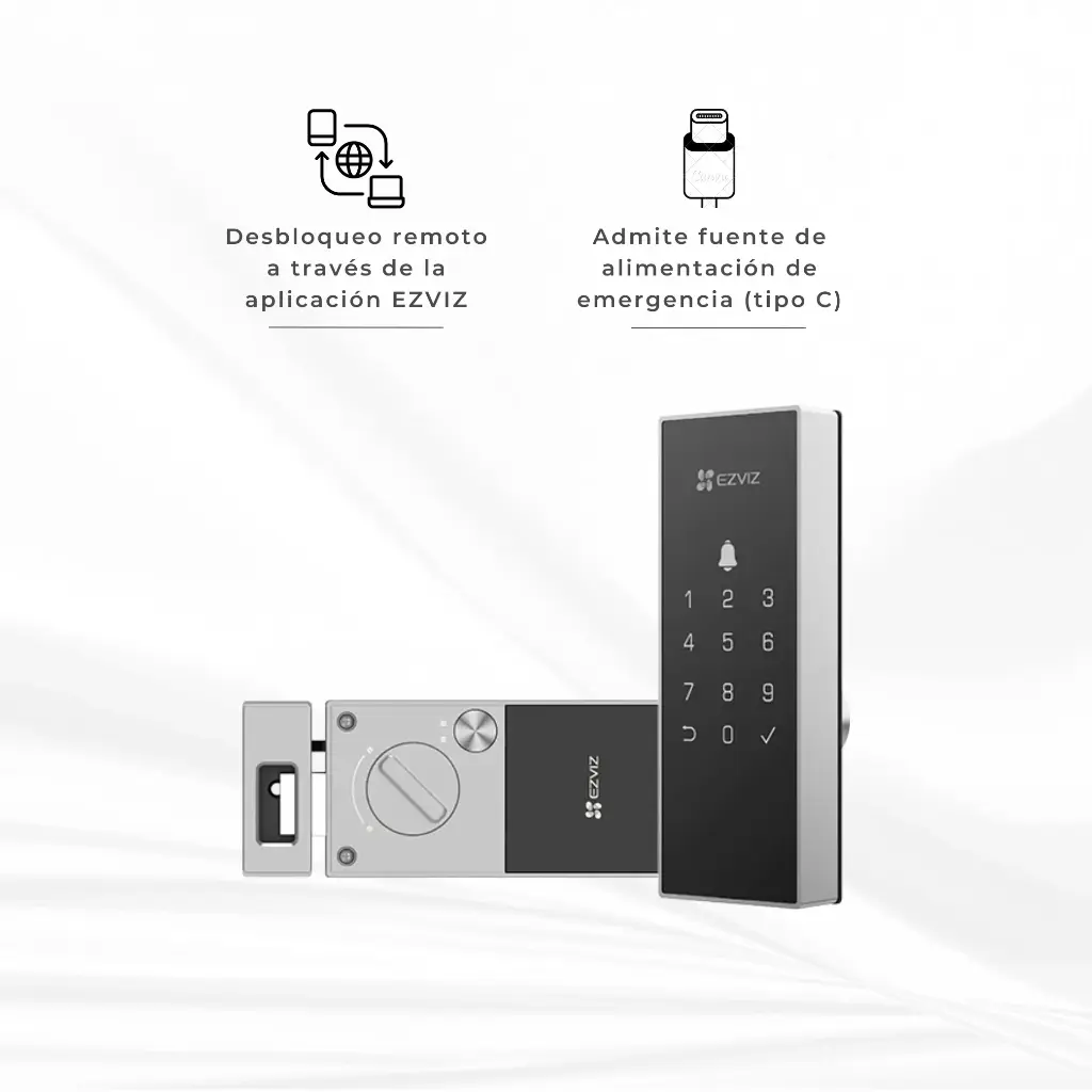 CS-DL03-R100-WP-BK | CERRADURA INTELIGENTE DL03