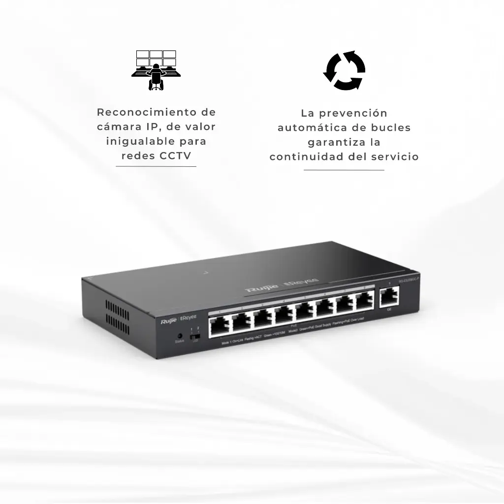 RGES209GCP | SWITCH POE9 PUERTOS GIGABIT  RJ45