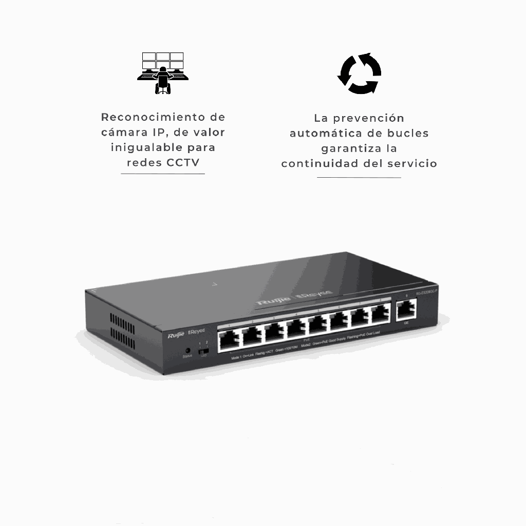 RGES209GCP | SWITCH POE9 PUERTOS GIGABIT  RJ45
