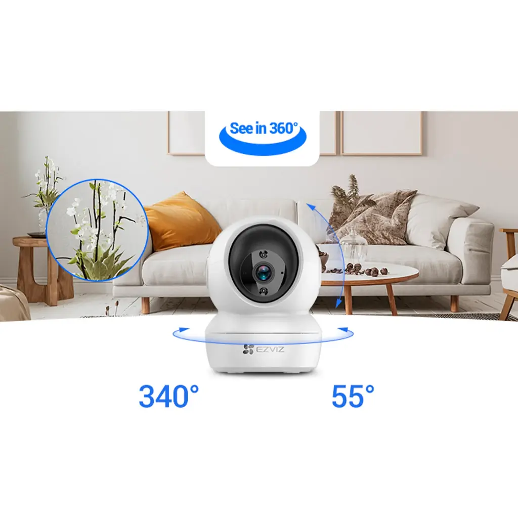 H6C-R100-8B4WF | CAMARA DOMO PT 4MP WIFI AUTOSEGUIMIENTO AUDIO 2 VIAS MICROSD INTERIOR 