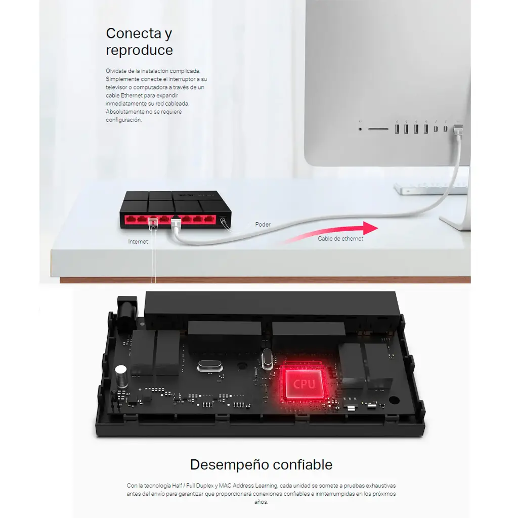 MS108G | SWITCH 8 PTOS 10/100/1000 MERCUSYS