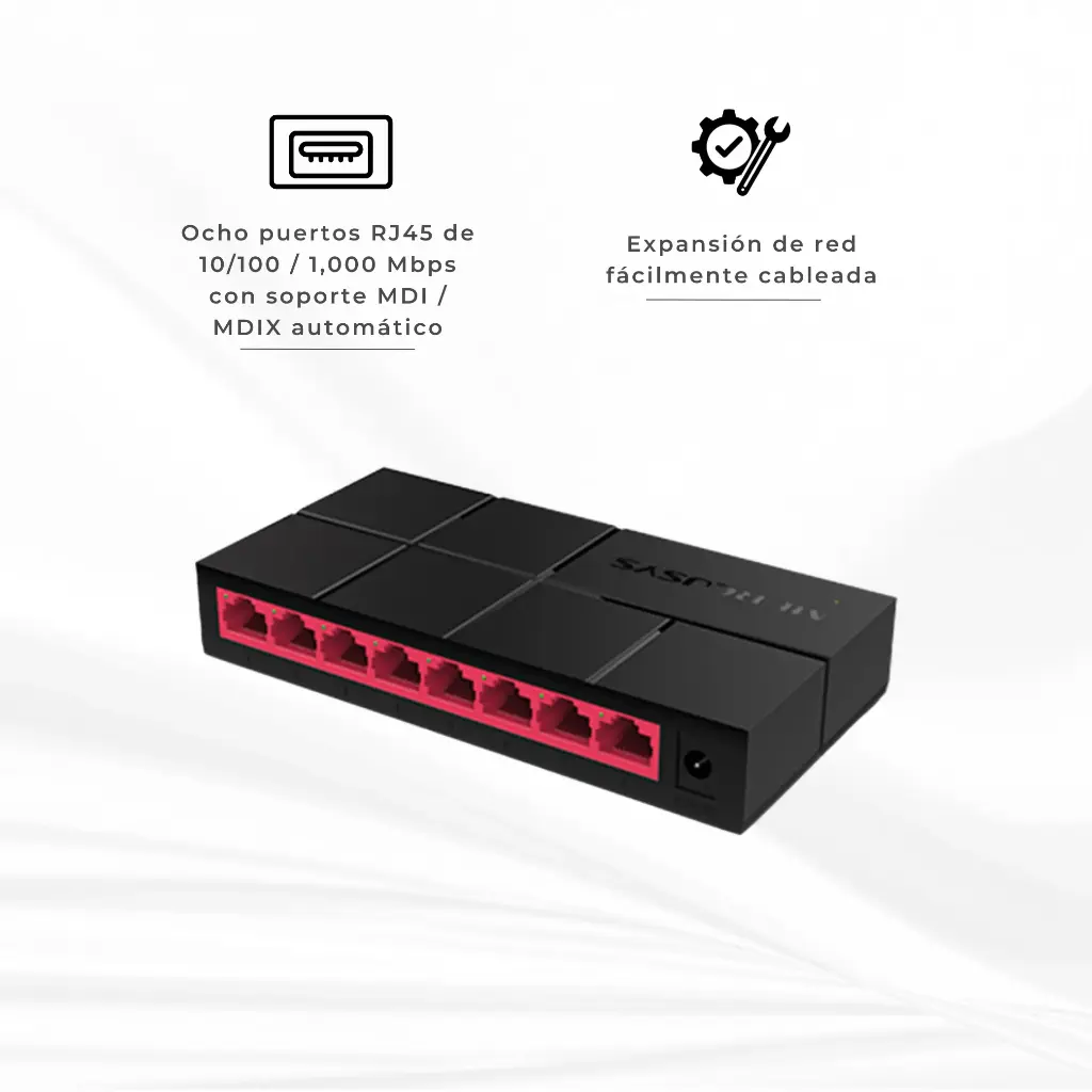 MS108G | SWITCH 8 PTOS 10/100/1000 MERCUSYS