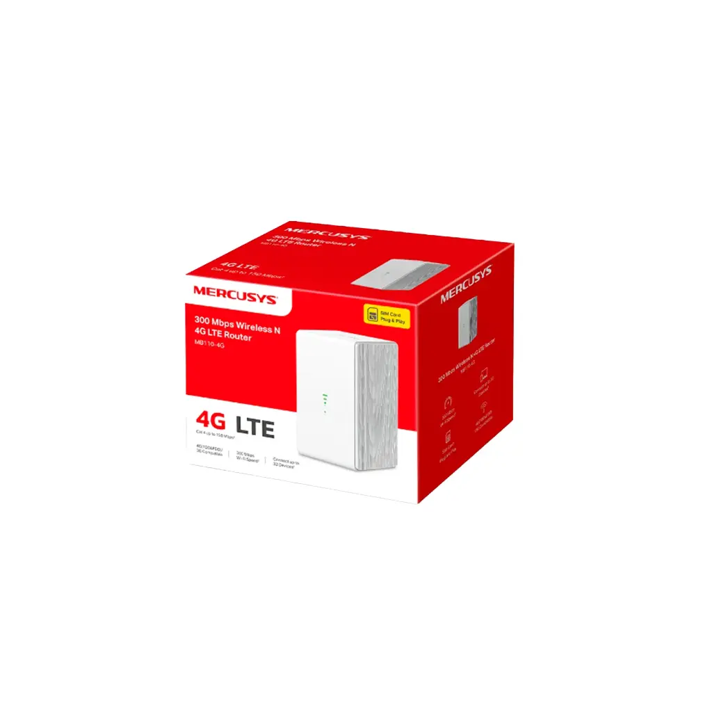 MB110-4G | ROUTER MERCUSYS INALAMBRICO 4G LTE DE 300 MBPS