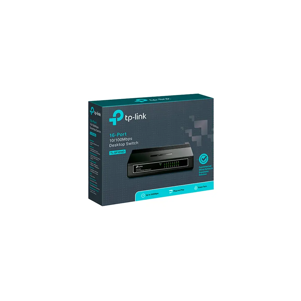 TL-SF1016D | SWITCH 16 PUERTOS ESCRI MINI 10/10 TPLINK 