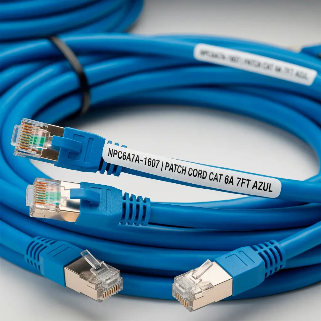 NPC6A7A-1607 | PATCH CORD CAT 6A 7FT AZUL