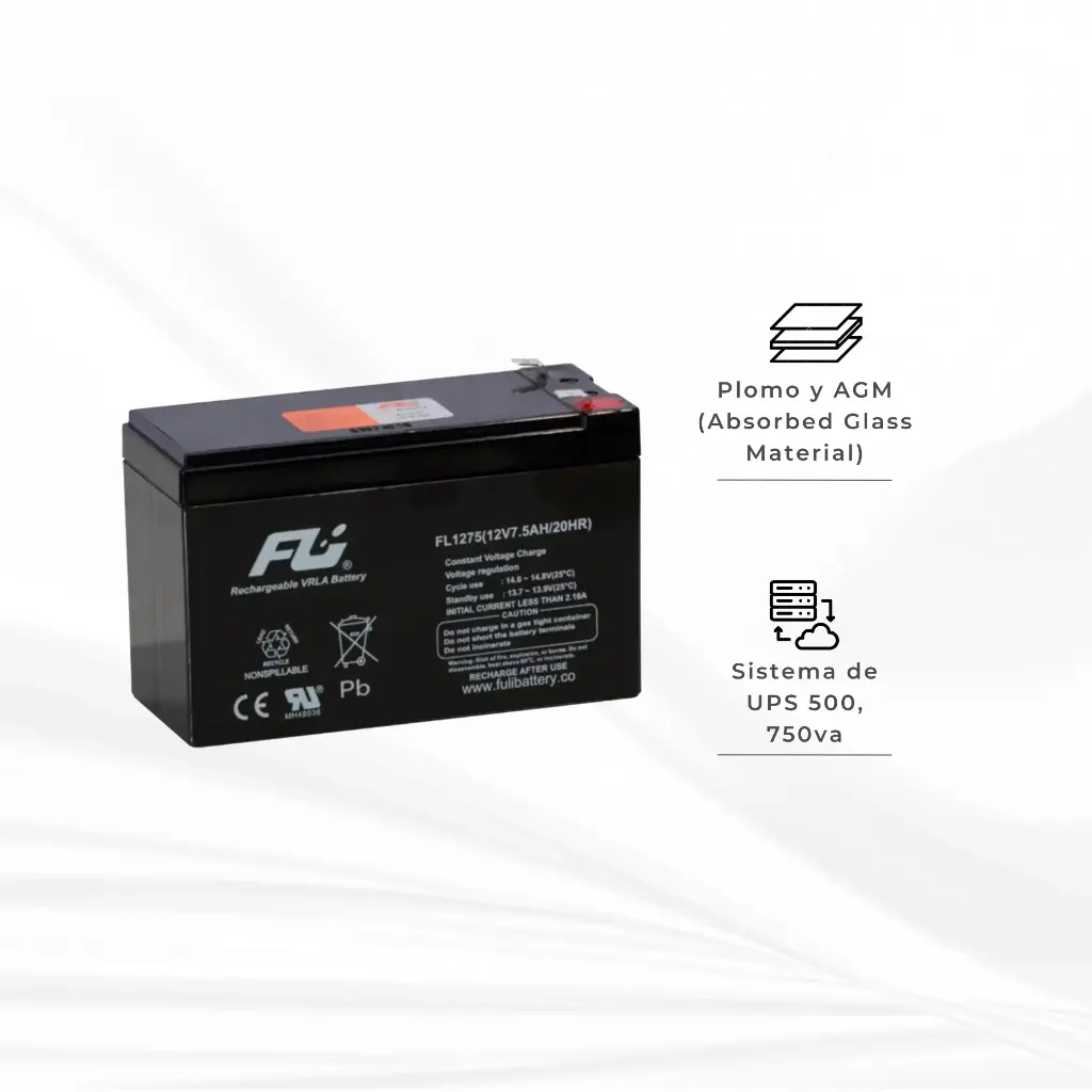 CEBAT-7203 | BATERIA SELLADA 12V 7.5 AH NICOMAR 