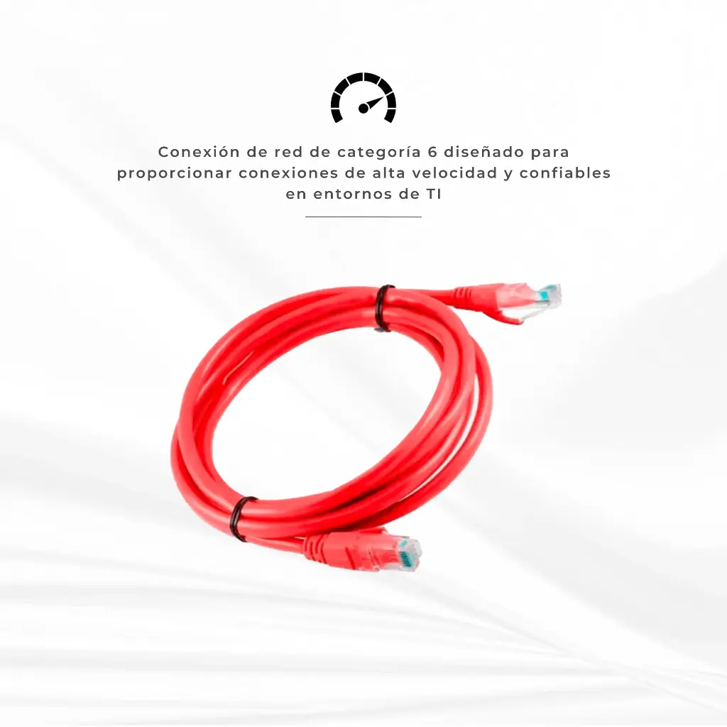 NPC63R-2603 | PATCH CORD CAT 6 3FT ROJO