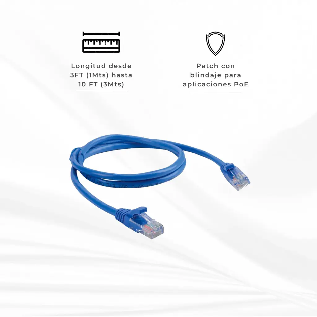 C5E3A-0503 | PATCH CORD CAT 5E 3FT AZUL