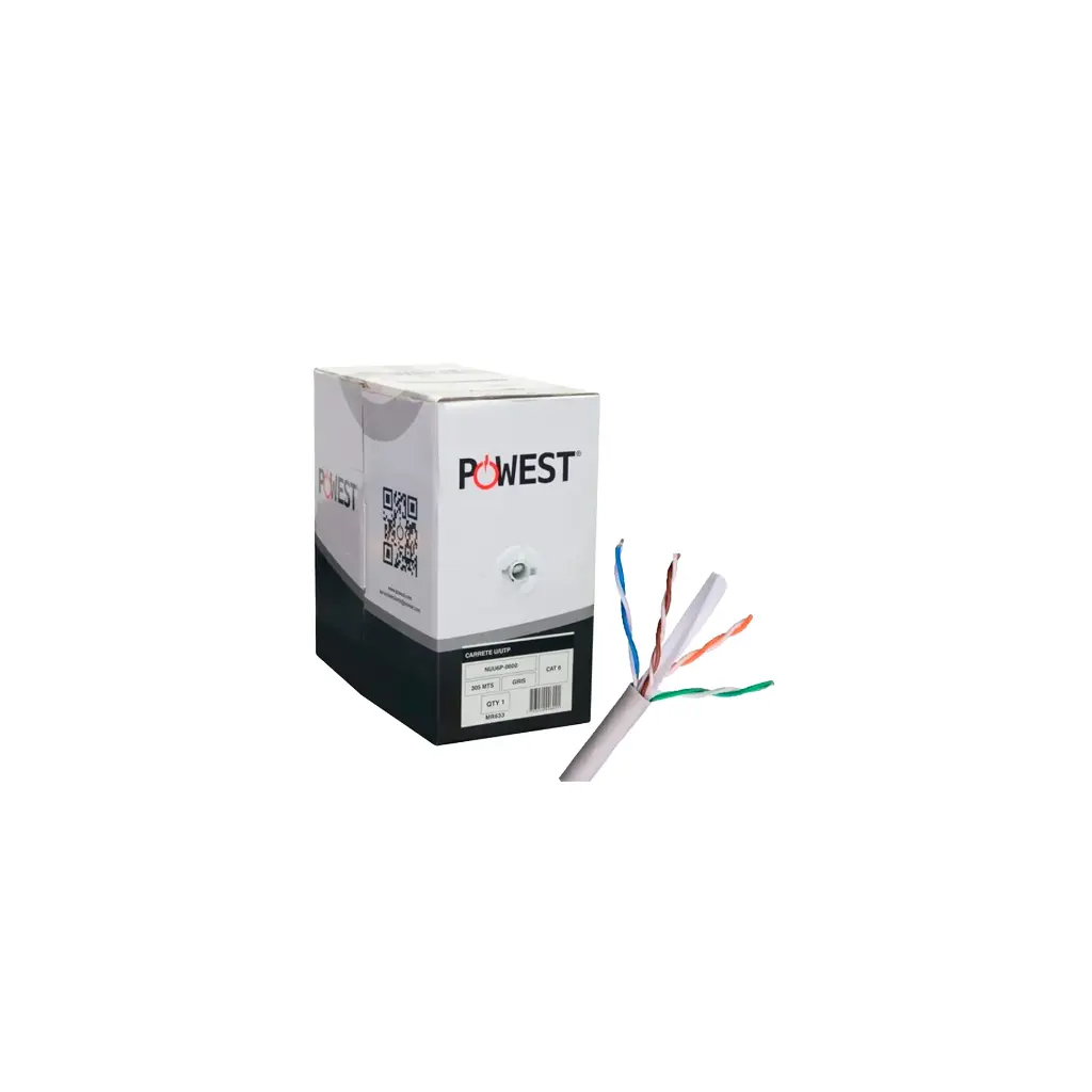 NUU6P0-2602 | CABLE U/UTP CAT6 EXTERIOR PVC 305M