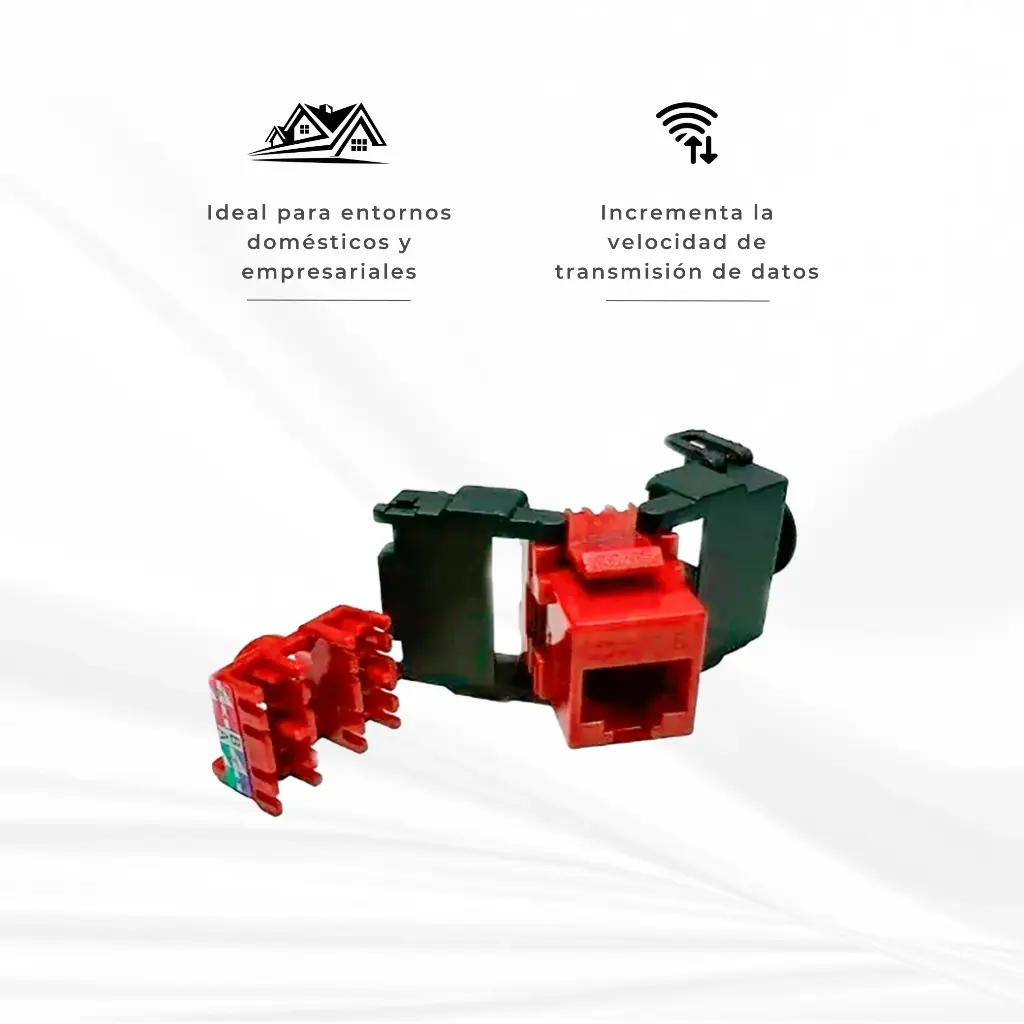 NJR5E-1500 | JACK CAT 5E UTP ROJO POWEST 