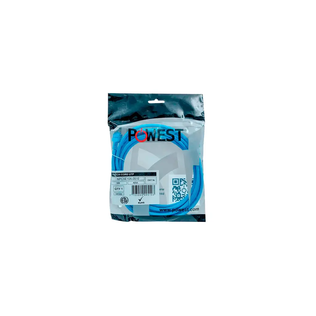 6A7AU-4607 | PATCH CORD UTP CAT 6A 7FT AZUL