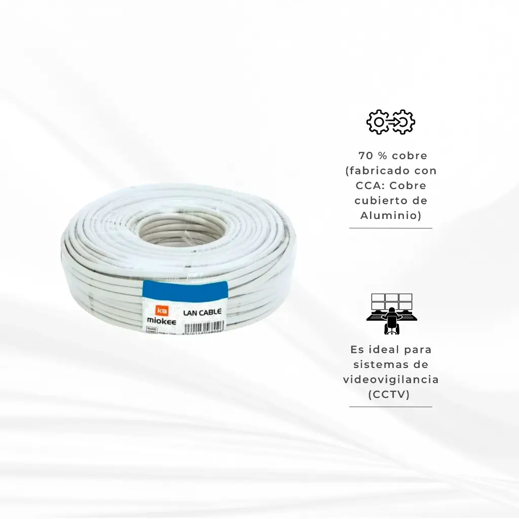 UTPCAT6 | CABLE UTP CAT 6 INTERIOR 100MTS