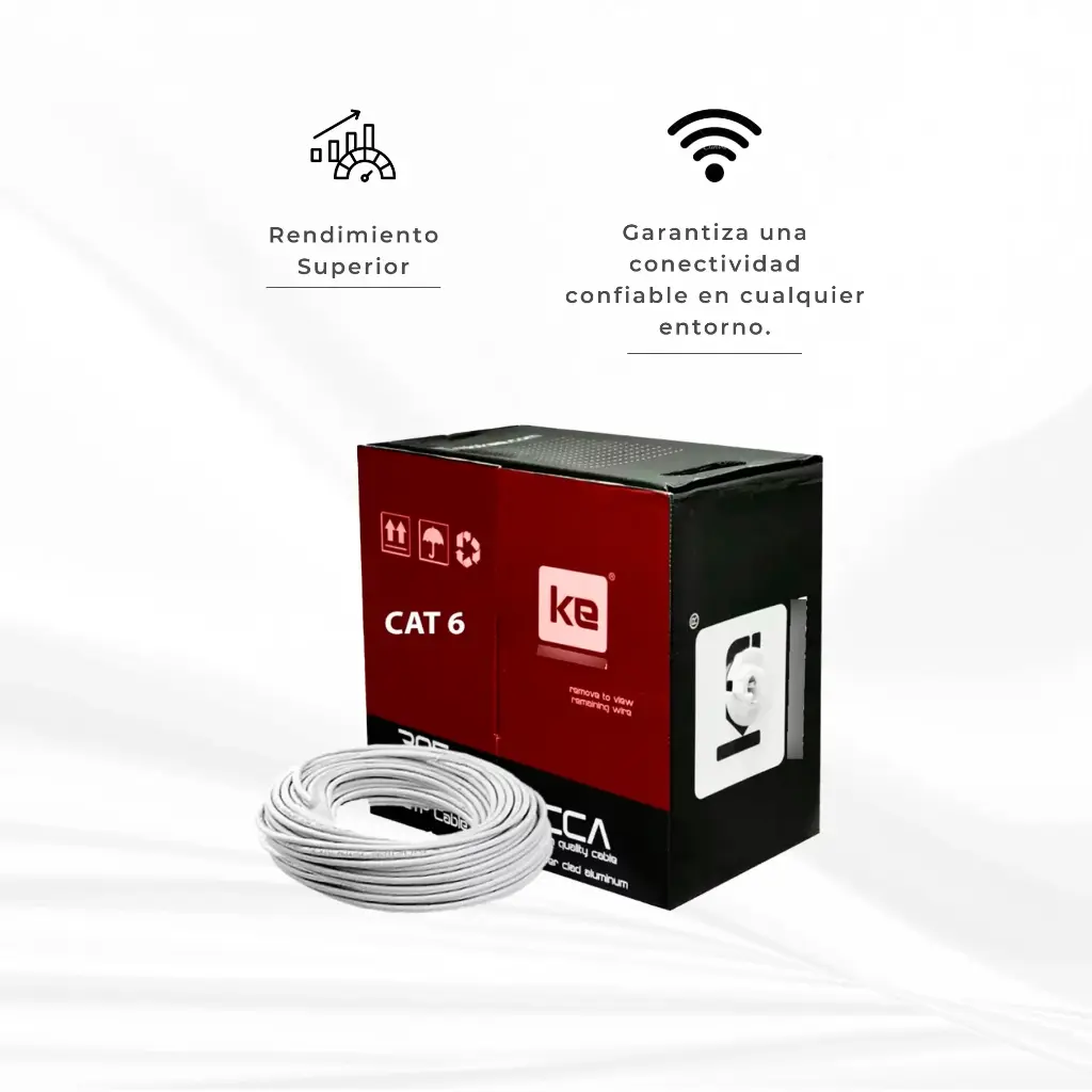 UTP ECO CAT6 | CABLE ECO UTP CAT 6 INTERIOR X305 MTS CAJA ROJA