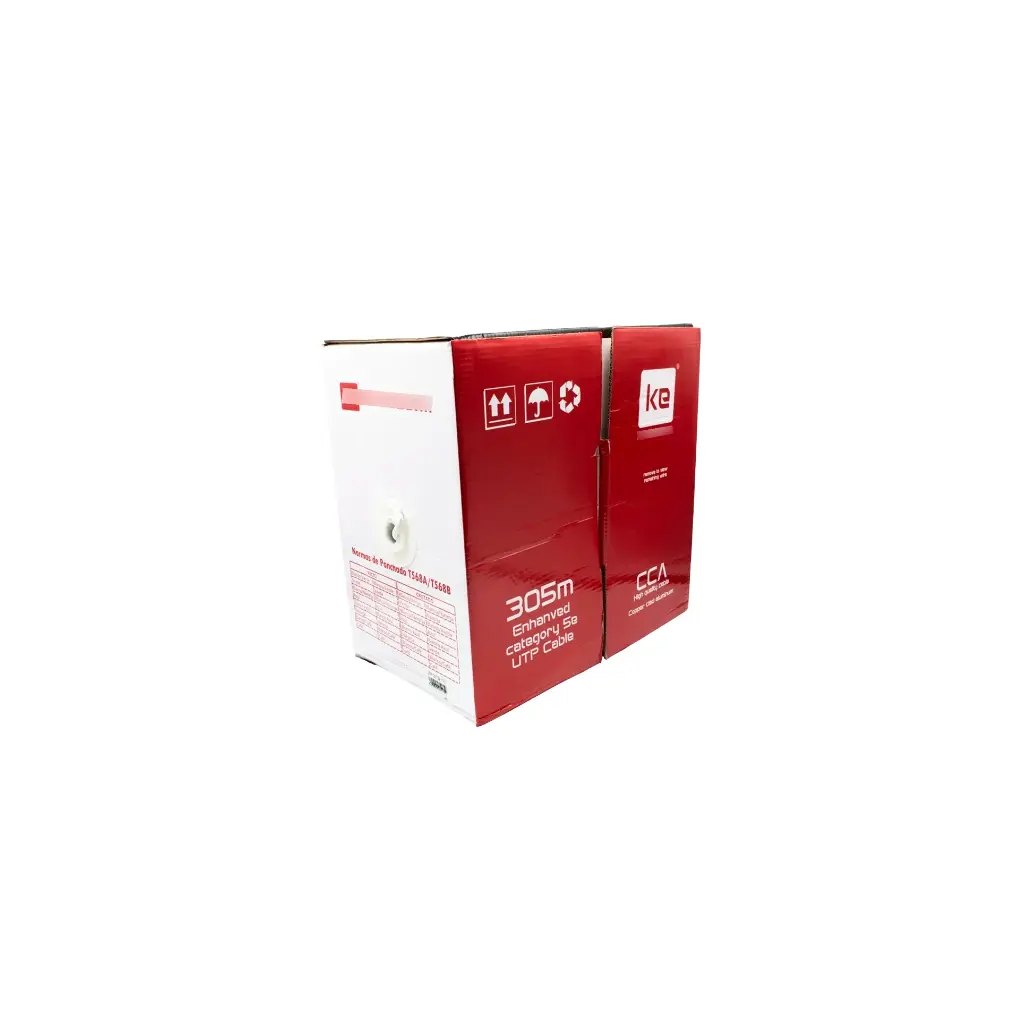 UTP ECO 5E X305 | CABLE ECO UTP CAT 5E X305 MTS CAJA ROJA