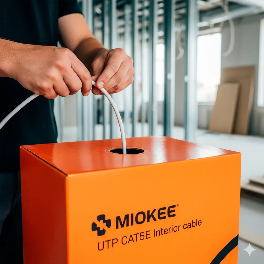 SQLLA | CABLE UTP CAT5E INTERIOR MIOKEE (CAJA NARANJA)