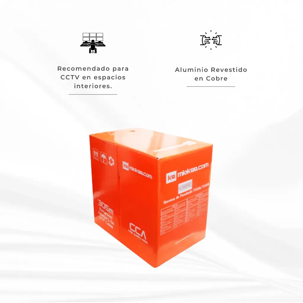 SQLLA | CABLE UTP CAT5E INTERIOR MIOKEE (CAJA NARANJA)