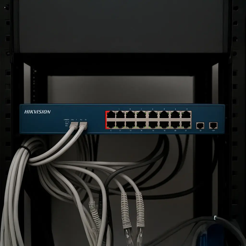 DS-3E0326P-E/M(C)   Switch PoE+ / No Administrable / 24 Puertos 10/100 Mbps PoE+ / 1 Puerto Gigabit / PoE hasta 250 metros