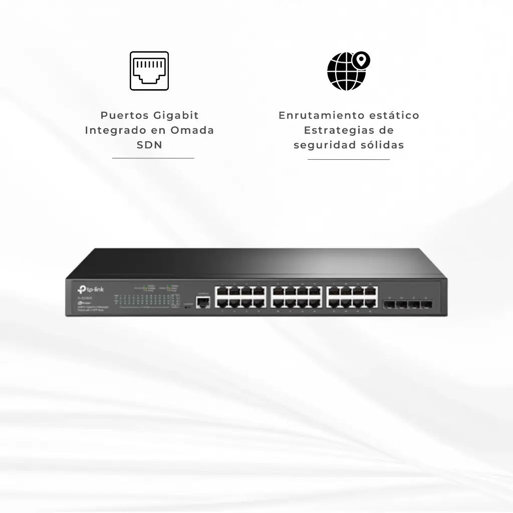 TL-SG3428 | SWITCH 24 PUERTOS GIGABIT TPLINK ADMINISTRABLE L2+CON 4 RANURAS SFP