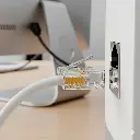 LPS-RJ45-CAT6-EZ | CONECTOR DE RED PLUG RJ45 CAT6 GOLD PLATED 3U CALIDAD EZ