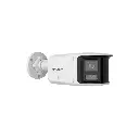 DS-2CD1T63G2P-LIUF/SRB | Bala IP 4 Megapixel / 2 Lentes de Lente 2.8 mm (Imagen Panorámica 180°) / 40 mts IR / Exterior IP67 / Luz Intermitente y Alerta de Audio / Audio Bidireccional / ACUSENSE / WDR 120 dB / Micro SD / Estrobo Azul y Rojo