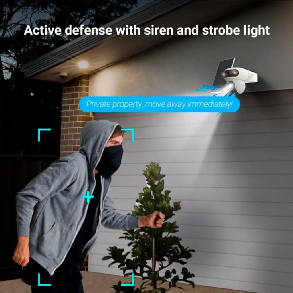 CS-HB90/SP-R100 | KIT DE CAMARA WIFI DOBLE LENTE 4MP + 4MP CON PANEL SOLAR