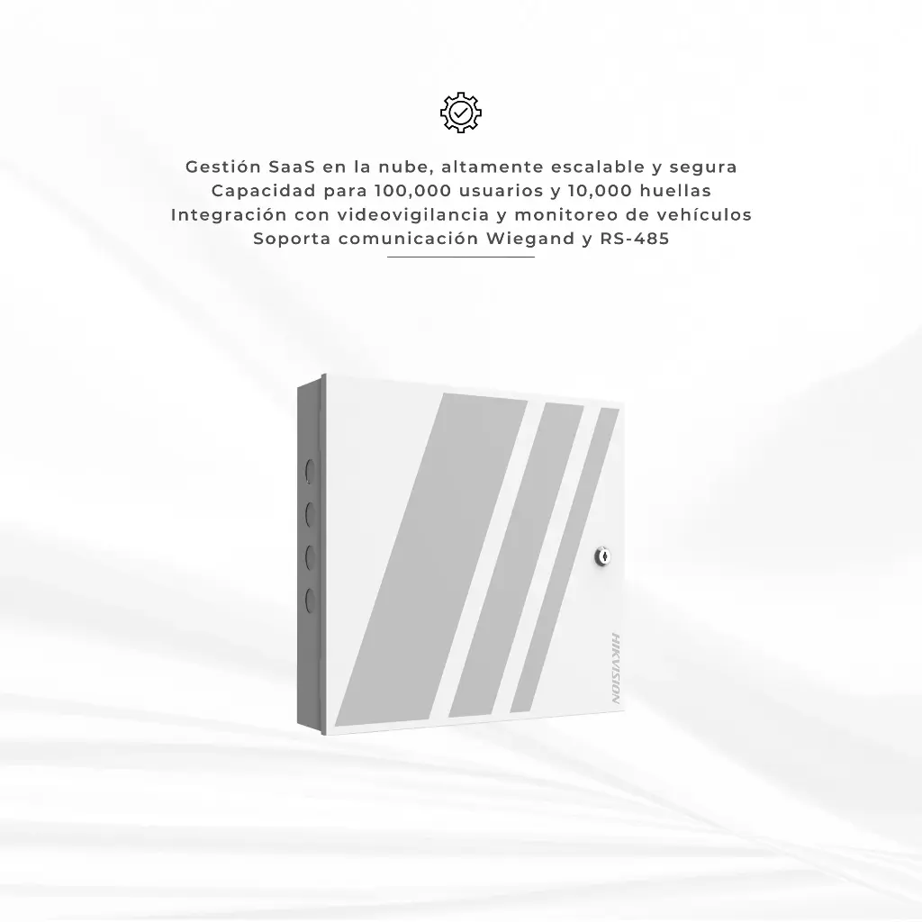 DS-K2622X |  Controlador de Acceso 2 PuertaS Administrable en la Nube con HikConnect Teams / Interfaz Web / 4 Lectores de Huella o Tarjeta / 100,000 Tarjetas / 10,000 Huellas / Incluye Gabinete y Fuente de Alimentación